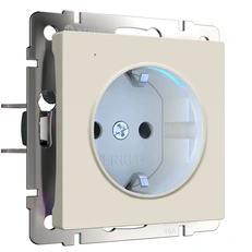 Изображение Розетка с подсветкой (айвори матовый) W1171462